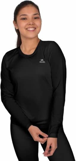 Camisa Dry Basic LS Muvin – Manga Longa – Feminina – Proteção Solar UV50 – Camiseta Para Academia – Treino Funcional – Pilates – Yoga – Corrida – Ginástica – Fitness – Caminhada – Secagem Rápida (M, Preto)