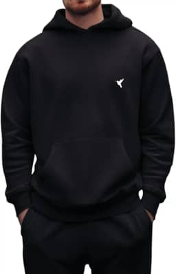 Moletom Masculino Flanelado Blusa De Frio Com Capuz Estampa Neutra