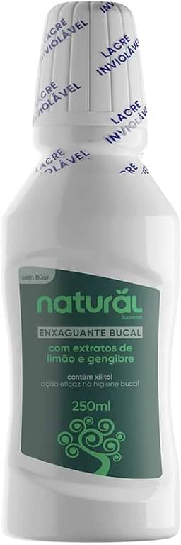 NATURAL Enxaguante Bucal com Extratos de Limão e Gengibre - Limpeza Completa e Proteção Refrescante - Cuidado Natural Diário para Saúde Bucal - 250ml