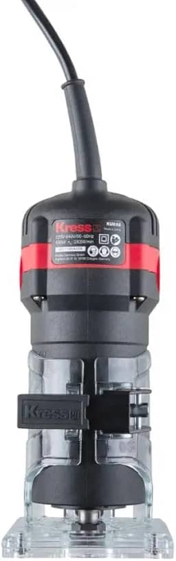 Tupia Laminadora Kress KU602 550W | 33.000 rpm, Design Antivibração, Base Transparente, Compacta e Leve, Acompanha Guias e Acessórios