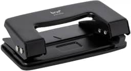 Brw Perfurador de Papel Metal 2 Furos até 10 Folhas 10,4cm Preto