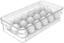 Organizador de Geladeira Porta 18 Ovos Com Tampa Ou Compacto