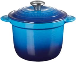PANELA LE CREUSET DE ARROZ EVERY COM TAMPA INTERNA 18CM FERRO ESMALTADO AZURE BLUE 41110182200460