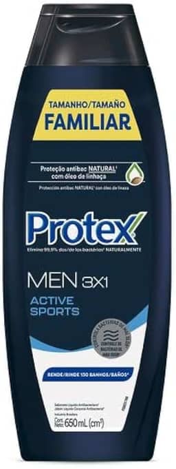Sabonete Líquido Masculino Antibacteriano para Corpo Protex Men Sport 650ml