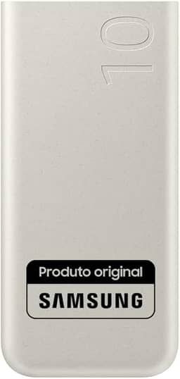 Bateria Externa SAMSUNG EB-P3400 Bege Portátil, Carga Super Rápida 25W, Duas Saídas USB-C 10000 MAH