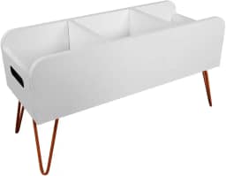 Estante Porta Livros Infantil Revisteiro de Chão Read - Cobre/branco