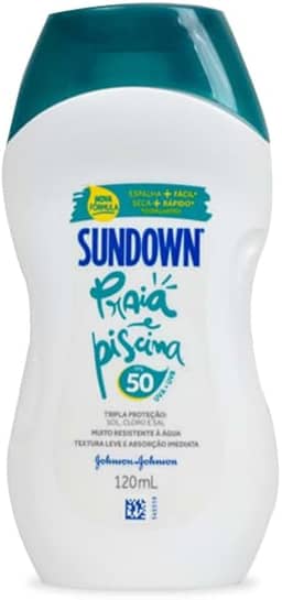 Sundown Protetor Solar Corpo e Rosto Praia e Piscina FPS 50,120ml