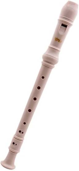 Flauta Doce Germânica Iniciante Bege Escolar Musical PHX