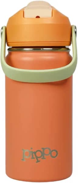 Pippo | Garrafa Térmica Infantil Aço Inox (Laranja)