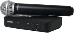 Microfone de Mão Sem Fio Shure BLX24/PG58, Cápsula PG58