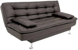 Sofá-Cama 3 Lugares Casal Premium Café