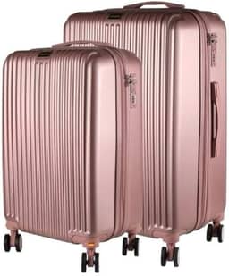 Conjunto Mala 23KG + Mala 10KG Expansível Giratória Style (Rose Style)