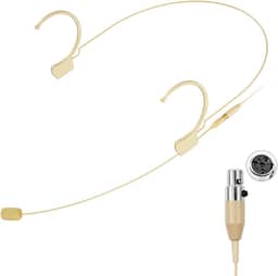 KIMAFUN Fone de ouvido/microfone de cabeça profissional para pendurar sobre a orelha, microfone condensador compatível com o sistema sem fio Shure, transmissor Bodypack, ideal para apresentações,