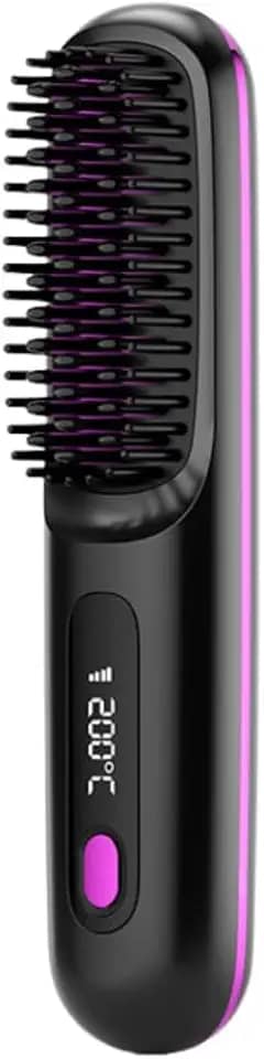 Escova Alisadora de Cabelo Portátil Sem Fio Recarregável