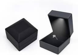 Caixa De Presente Colar Anel Com Pingente De LED de luxo, Caixa De Joias De Veludo Organizador Para Pedido De Casamento, Casamento, Aniversário, Dia Dos Namorados (2)