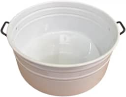 Bacia para Pés, Tina Escalda Pés, Bacia Pedicure, Balde Newborn, Ofurô Esquenta Pés Relaxamento, Varias Cores(Tina só Alumínio Branca)