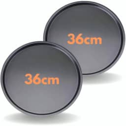 Kit 2 Forma De Pizza Assadeira Redonda 36cm Antiaderente Grande Resistente Salgado Pão de Queijo