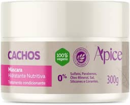 Ápice Máscara Cachos Hidratante Nutritiva | Hidratação e Nutrição Profunda para Cabelos Cacheados, Ondulados, Crespos e em Transição | 300g