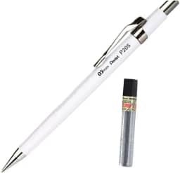 Lapiseira Pentel Sharp P200 0.5Mm Branca + Grafite, Pentel, Sm/P205-Wm, Branca