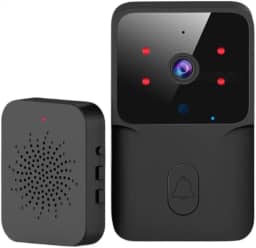Campainha Com Câmera Vídeo Porteiro Sem Fio Wi-Fi HD Inteligente Smart Home Vê Pelo Celular, Sensor Movimento - Porteiro Eletrônico que Você Vê Pelo Celular, Smart Home(preto)