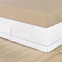 Saia Box Queen Ponto Palito Percal 200 Fios 100% Algodão (Branco)