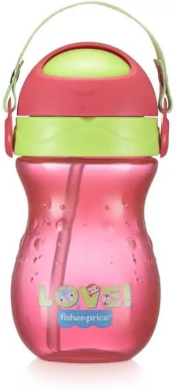 Copo com Canudo Playful Ballet 360 ml 12+M Rosa Fisher Price - BB1019