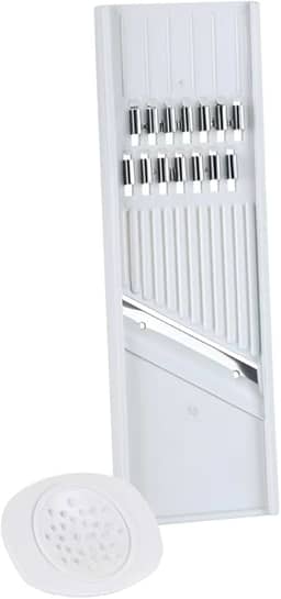 Cortador e Ralador de Legumes Queijo Frutas com Lâmina de Aço Inox para Fatiar e Ralar com Praticidade e Segurança