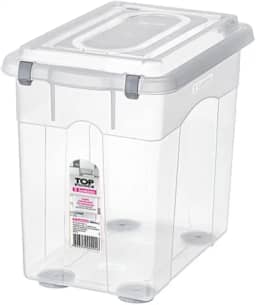 Sanremo - Caixa Organizadora Plástica de 26,5 Litros e Tampa com Travas, Linha Top Stock