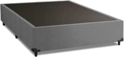 Cama Box Casal 1,38m com 38cm de Altura Suede Prince Cinza