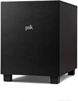 Polk Monitor XT10 Home Subwoofer, Woofer de graves profundos de 25,4 cm, amplificação Classe D de 100W, compatível com Dolby Atmos, Auro 3D e DTS:X, preto