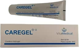 Pomada Hidrogel Caregel Para Feridas/Absorve Impurezas 85g Tratamento De Feridas Secas Escorridas Necróticas