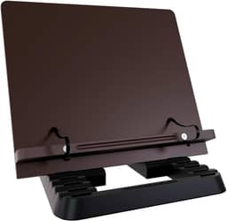 Marca Fácil Suporte para Livro e Notebook Resistente Ergonômico Durável Leve Portátil 19 Níveis de Ajuste com Prendedores de Páginas Marrom M04