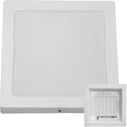 Painel Plafon Luminária De Led Quadrado Sobrepor 24w Bivolt Cor branco frio 6500k