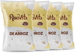 Farinha De Arroz Risovita - 1kg 4 Unidades Sem Glúten