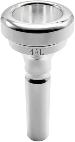 Missmore Bocal de trombone banhado a prata 4AL haste grande