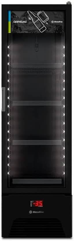 Cervejeira Vertical Metalfrio 337 Litros Optima All Black Vn28rh 110v
