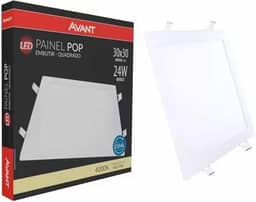 AVANT 858130874 Painel Led , Pop, Embutir Quadrado 30. Ne4000 K, 24 W, Bivolt 1680, Luz Neutra