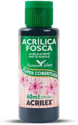 Tinta Acrílica Fosca - Nature Colors Acrilex 60 ml Preto - 520