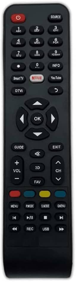 Controle Remoto Compatível com Smart Tv Philco 4k LED LCD 3D