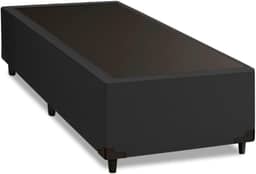 Cama Box Solteiro 0,88m com 38cm de Altura Suede Prince Preto