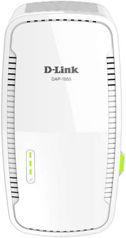 D-Link DAP-1955-US, extensor de alcance WiFi Gigabit AC1900 Dual Band Plug In Wall Signal Booster Wireless ou Ethernet Port Smart Home Access Point, branco