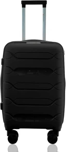 Mala de Bordo 10kg Viagem Expansiva Rígida Polipropileno Cadeado TSA Rodas Duplas 360° Gladiador P1MB Preto