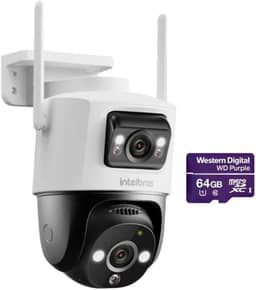 Câmera Externa Wi-Fi 3MP 360° Full Color iM9+ Com SD 64gb