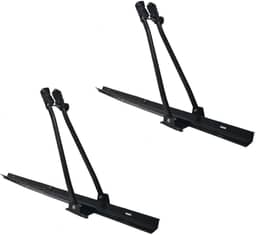 TRUE UP Transbikes De Calha, Rack Teto Bike Universal, Preto, 2 Unidades