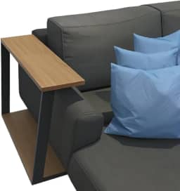 Mesinha Lateral Para Sofá Estilo Industrial, mesa apoio, mesa auxiliar sofá, mesa de canto(Preto e Carvalho)