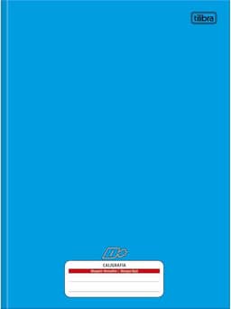 Tilibra - Caderno de Caligrafia Brochura Capa Dura Universitário D+ Azul 96 Folhas