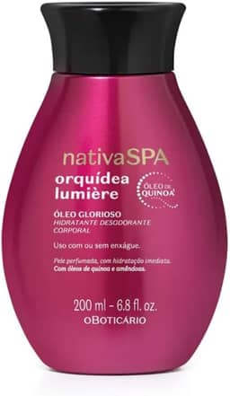 Óleo Glorioso Hidratante Desodorante Corporal Nativa SPA Orquídea Lumière 200ml