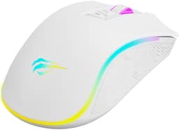 Mouse Gamer Havit MS1034 White, USB, RGB, 7 Botões, Programação de Macros, Design Ergonômico, Até 7200 DPI, Branco