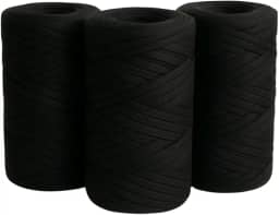 SYMEON Kit 3 Fio De Malha Ecológico 85% Algodão Espessura Média Crochê Tricô Artesanato 1,5kg 240m (Tons de Preto)