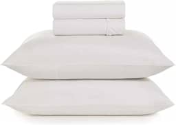 Jogo De Cama Solteiro 3pçs Hotelaria 180 Fios Teka Branco Tecido Percal Linha Profissional Profiline Resistente a Lavação Com Cloro Agora Para Uso No Seu Lar